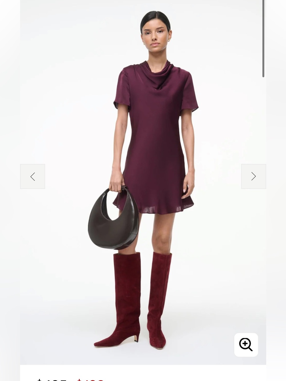 NWT Staud SYRAH IRIS SILK DRESS Size M